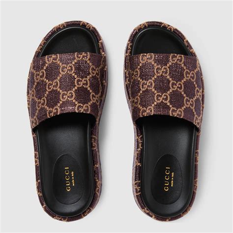 gucci slides on sale women|gucci slides with fur women.